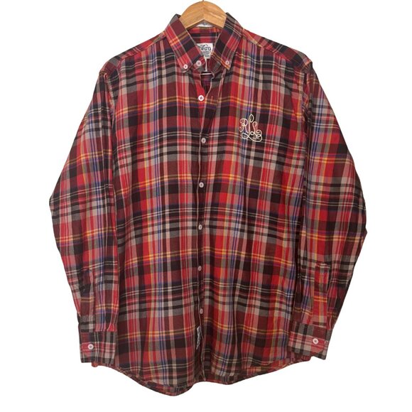 RRL Ralph Lauren Plaid Button-Down Shirt – Red Tartan Custom Fit, XXL - Picture 1 of 8